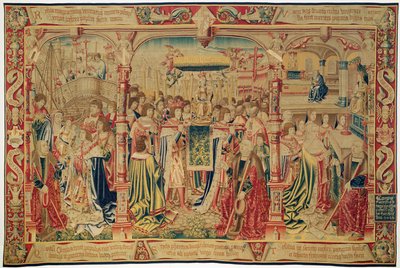 ノートルダムデュサブロン伝説、ブリュッセルワークショップ、1516年、教会に運ばれた聖母の像 作： Flemish School
