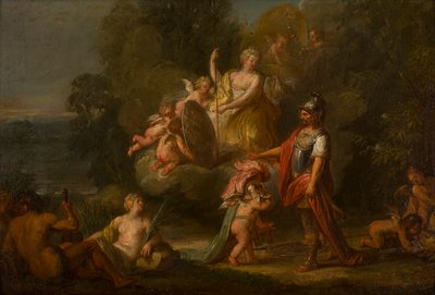 アエネアスに武器を与える金星、1400〜1699年頃（油、キャンバス、パネル） 作： Flemish School