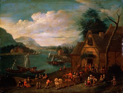 「海辺の酒場」、16～18世紀 作： Flemish master