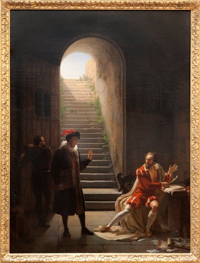 モンテーニュが訪れた刑務所のカップ、1822年頃（キャンバスに油彩） 作： Fleury François Richard