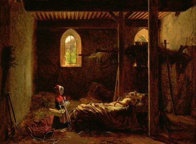 赤ずきん、1820年頃 作： Fleury François Richard