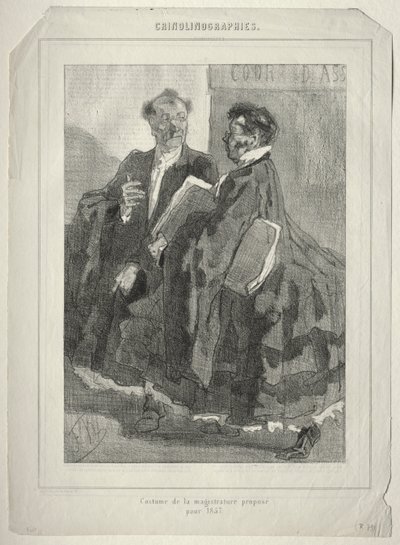 クリノリノグラフィー（1857年に提案された治安判事の衣装） 作： Félicien Rops