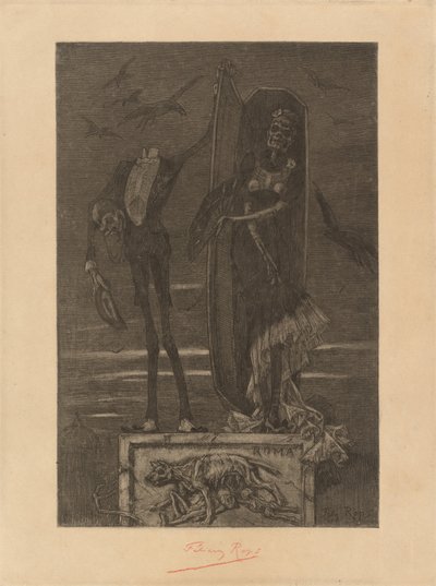 最高の副：口絵、1884年。 作： Félicien Rops