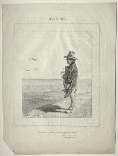 Ostend (神の眼差しの下、海に一人で!) 作： Félicien Rops
