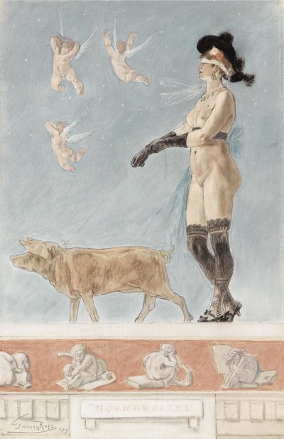 Pornokrates La Dame au cochon 作： Félicien Rops