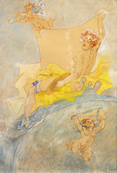 展覧会のポスター。展覧会のポスター、1896 作： Félicien Rops