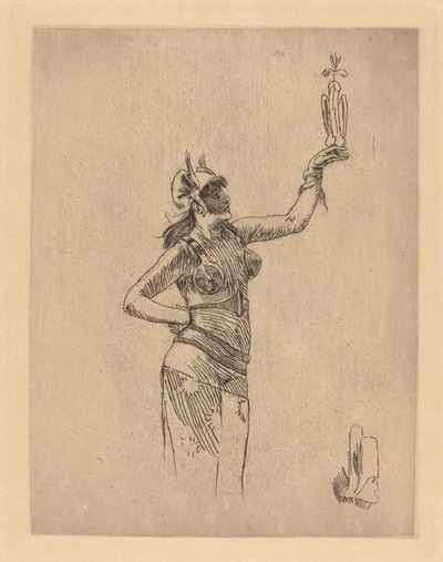 鷹匠ラ・フォコニエール。 作： Félicien Rops