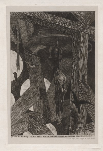 UlenspiefelとLamme Goedzakの伝説と冒険：絞首刑にされた男...、1867年。 作： Félicien Rops