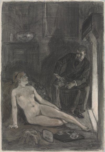 冬の夜 作： Félicien Rops