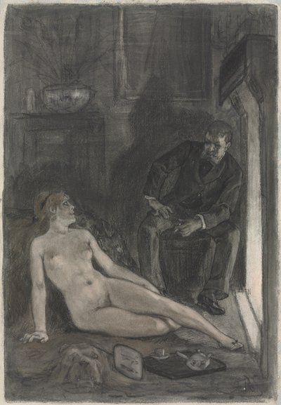 冬の夜、最後の19世紀。 作： Félicien Rops