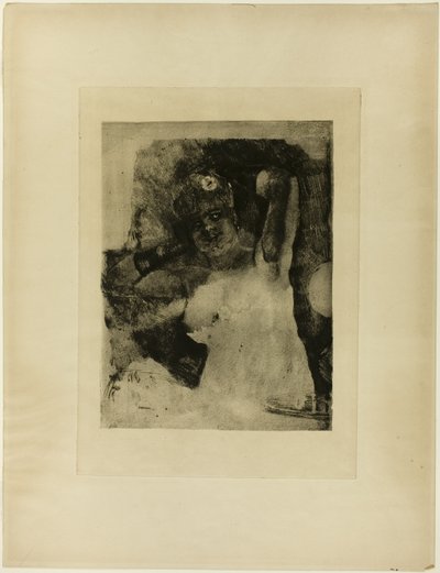 カーセルランプを持つ女性 作： Félicien Rops