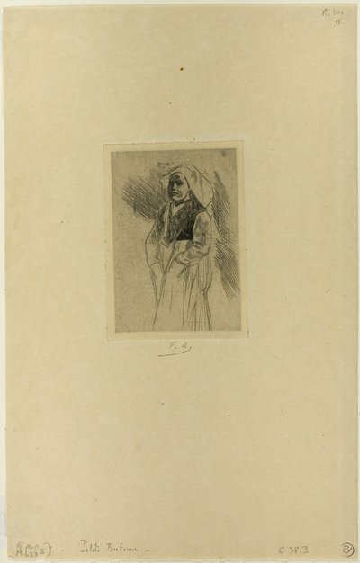 若いブルトン女性 作： Félicien Rops