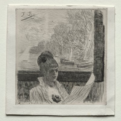 若い女性。 作： Félicien Rops