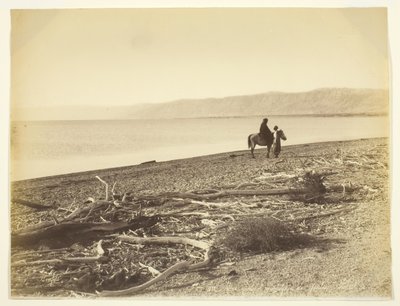死海とユダヤ山脈。 パレスチナ ユダヤの死海と山脈、パレスチナ、1875 年 作： Félix Bonfils