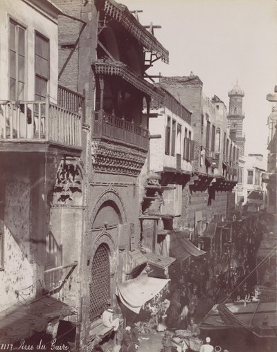 カイロ通り、1870年代。 作： Félix Bonfils