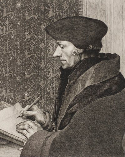エラスムス 作： Félix Henri Bracquemond