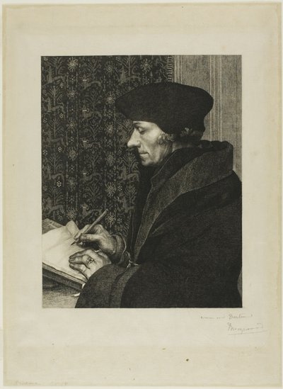 エラスムス 作： Félix Henri Bracquemond