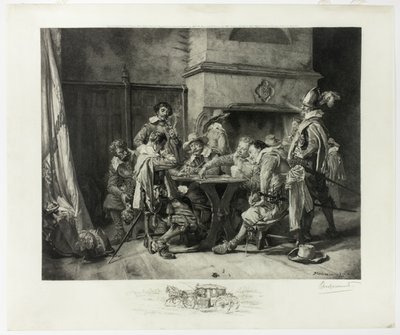 兵隊トランプ 作： Félix Henri Bracquemond
