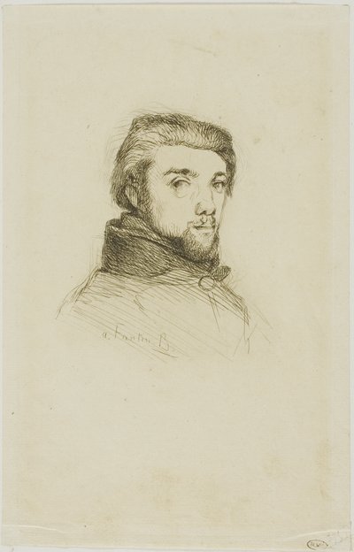ファンタン＝ラトゥールの肖像 作： Félix Henri Bracquemond