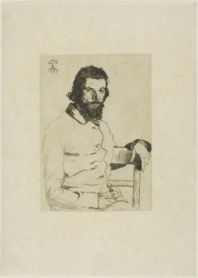 メリヨンの肖像 作： Félix Henri Bracquemond