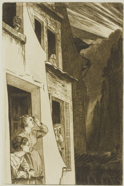 日蝕 作： Félix Henri Bracquemond