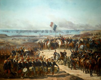 1854年9月14日、エウパトリアでのフランス軍下船 作： Félix Joseph Barrias