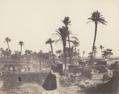 Abaziz、アラブの村の内部、1851-52 年、1853-54 年に印刷。 作： Félix Teynard