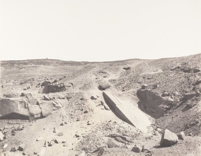 Aswan Syene、Granite Quarries - Old Extraction System、1851-52、印刷 1853-54。 作： Félix Teynard