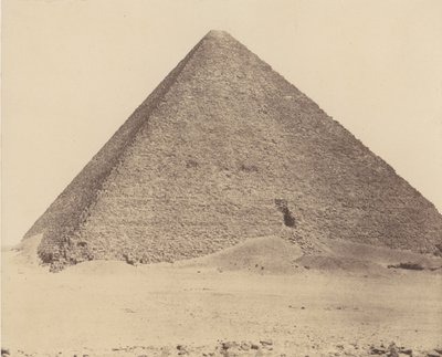 メンフィスのジゼのネクロポリス、ケオプスの大ピラミッドのピラミッド、1851-52年、1853-54年に印刷。 作： Félix Teynard