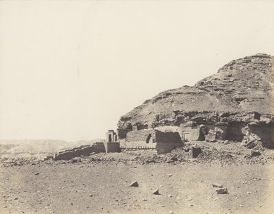 El-Kab éléthya、Hemi-Spéos の全体図、1851-52 年、1853-54 年に印刷。 作： Félix Teynard