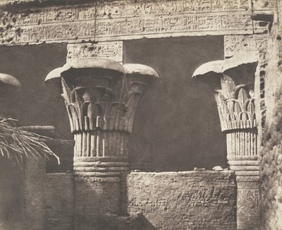 Esneh Latopolis、Sandy Construction - Architrave、Shafts and Capitals、1851-52。 作： Félix Teynard