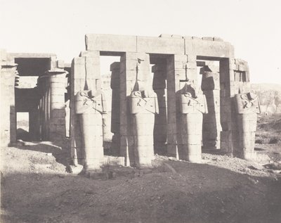 Gournah Thebes、Palais Dit le Memnonium、1851-52 年、1853-54 年に印刷。 作： Félix Teynard