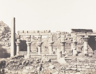 Ile de Fileh Philæ, edifice du Sud et Partie de la Colonnade Occiden..., 1851-52, print 1853-54. 作： Félix Teynard