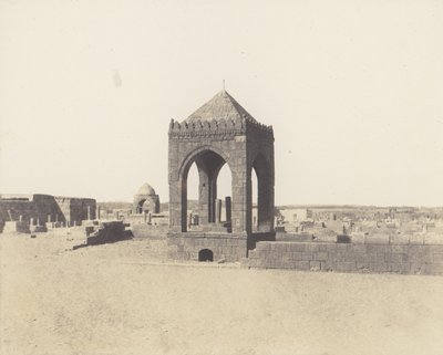 カイロ、マムルーク墓地、1851～52年、1853～54年に印刷。 作： Félix Teynard