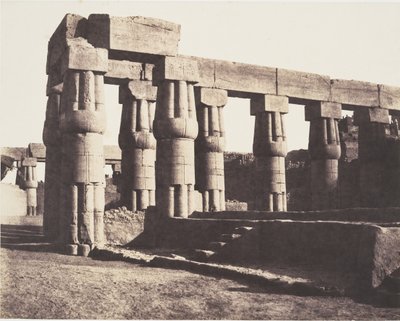 ルクソール テーベ、後の建設 - ギャラリー - パラレルス、1851-52。 作： Félix Teynard