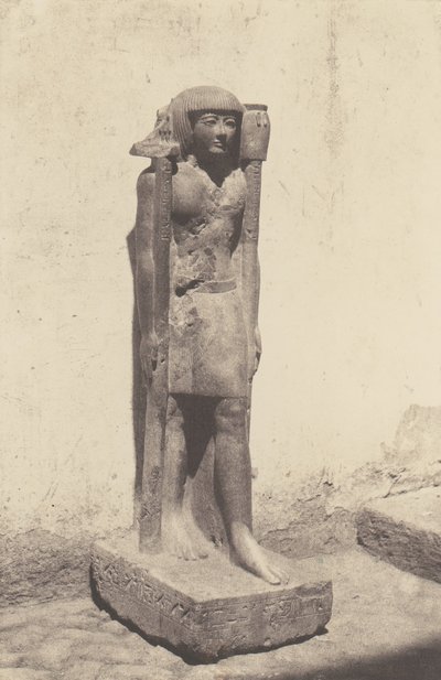Syout Lycopolis、Cuny 博士の像、1851～52 年、1853～54 年に印刷。 作： Félix Teynard