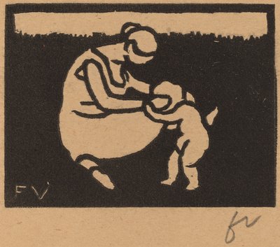 入浴者と子供 入浴者と子供、1893年。 作： Félix Vallotton