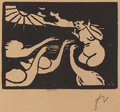 白鳥と水浴び 作： Félix Vallotton