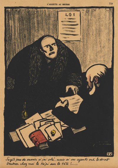 犯罪と罰 II、759: 問題は、... 作： Félix Vallotton