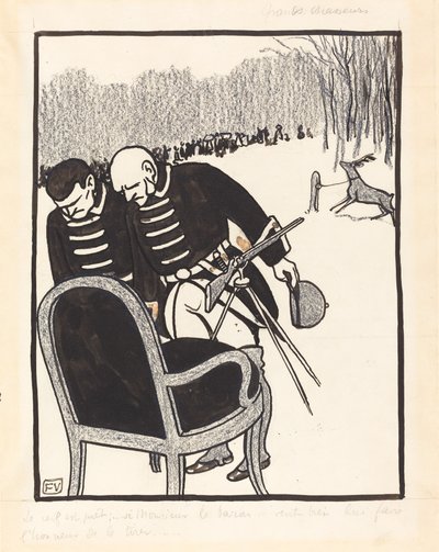グレート ハンターズ - ディア イズ レディ、1903 年。 作： Félix Vallotton