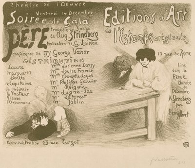 父：8月までに3幕の悲劇 ストリンドベリ、1894 年。 作： Félix Vallotton