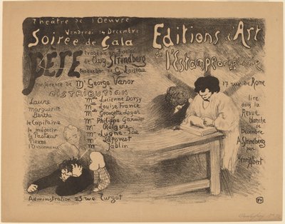 父：8月までに3幕の悲劇 ストリンドベリ、1894 年。 作： Félix Vallotton