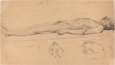 死んだキリストのための死体研究、1893年。 作： Félix Vallotton