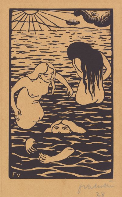 三人の水浴者 作： Félix Vallotton