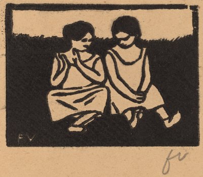 シュミーズを着た 2 人の少女 シュミーズを着た 2 人の少女、1893 年。 作： Félix Vallotton