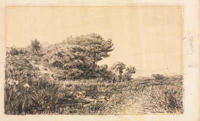 クーロンヌの沼の端、1863年。 作： Félix Ziem