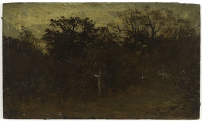 森の角、1850年から1860年の間（木に油彩） 作： Félix Ziem