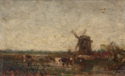 オランダ、工場、1853年頃（油彩、紙、キャンバス） 作： Félix Ziem