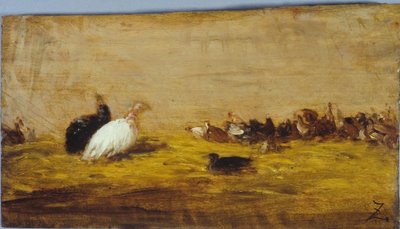 七面鳥、1850年から1855年の間（木に油彩） 作： Félix Ziem