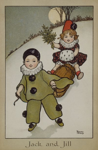 ジャックとジル、ビクトリア朝のカード 作： Florence Hardy